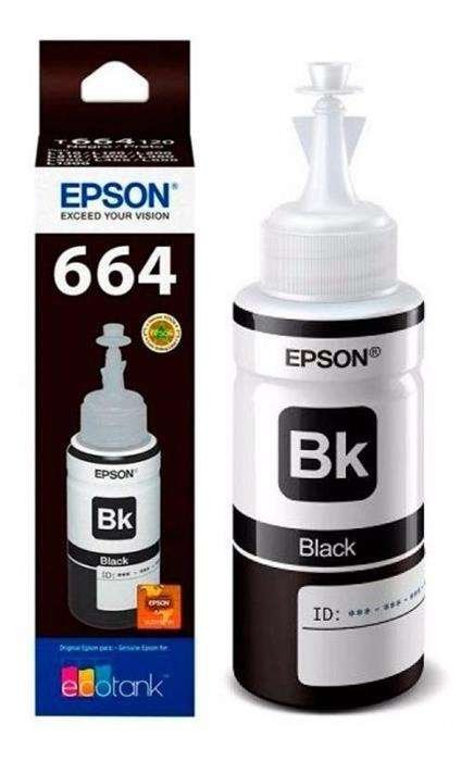 Tinta original Epson 664 70ml Negro T664120