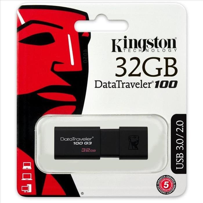 Pendrive 32 GB Kingston DT100 G3 negro USB 3.1