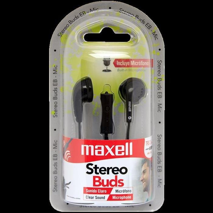 Auricular Maxell EB-MIC con microfono negro