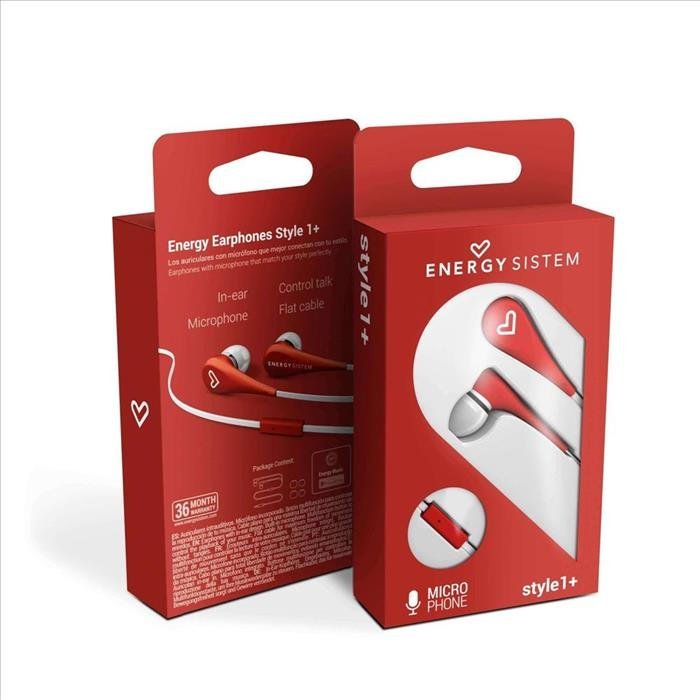 Auricular Energy Sistem Earphones Style 1+ Rojo