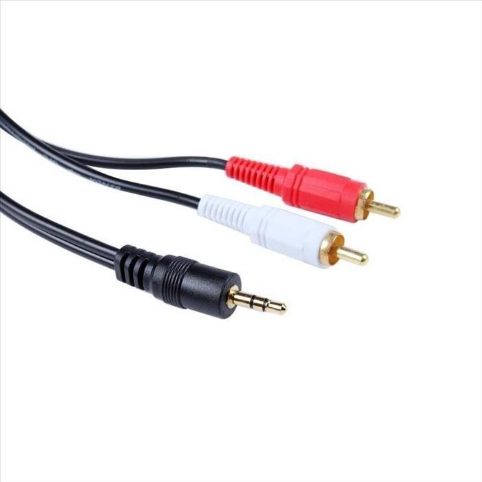 Cable audio 1 plug M a 2 RCA M 1.8m OEM