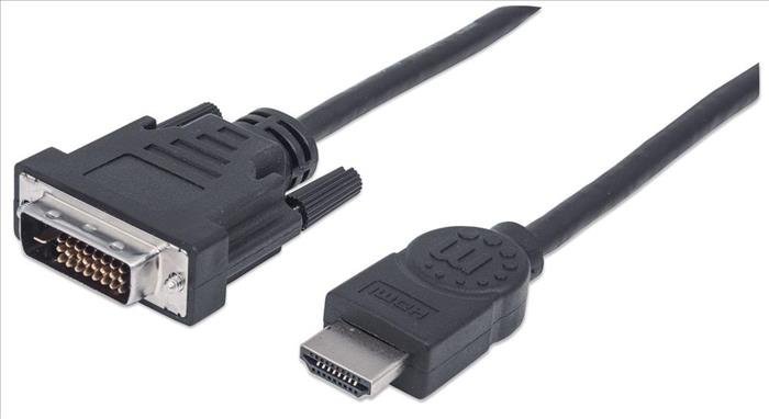 Cable HDMI a DVI-D 24+1 M/M 1.8 mt Manhattan