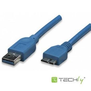 Cable USB 3.0 A a micro B M/M 1.0mt Techly