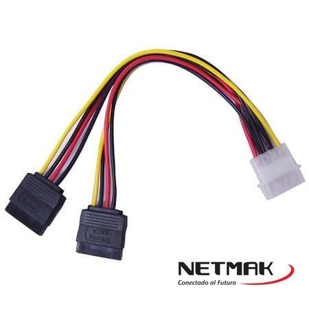 Cable SATA alimentacion en Y Netmak