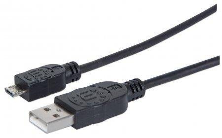 Cable USB 2.0 a micro B M/M 1.00 mt Manhattan