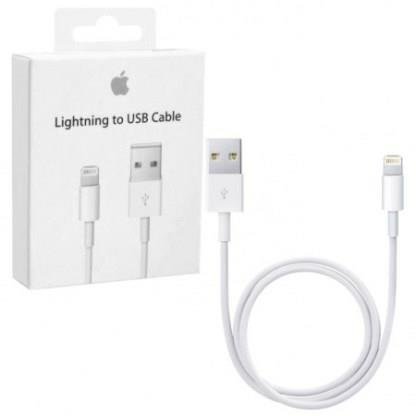 Cable USB iPhone Lightning blanco 1mt original