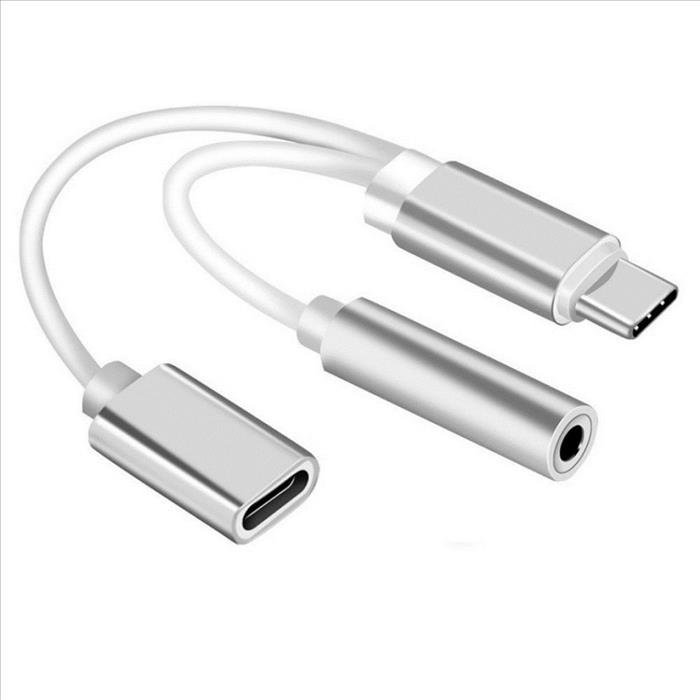 Cable adaptador USB-C a Plug audio 3.5mm + USB-C H