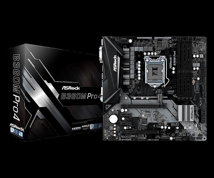 Mother AsRock B360M Pro4 9na 8va Gen (S-1151)