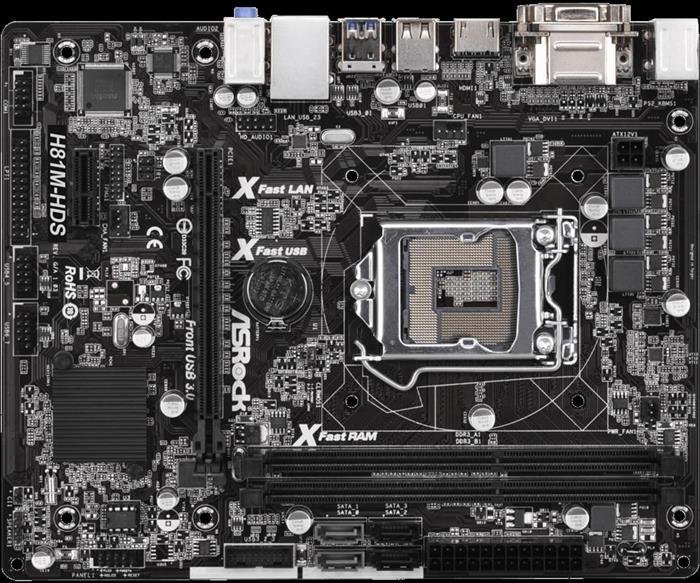 Mother Asrock H81M-HDS Chip H81 S-1150 REF