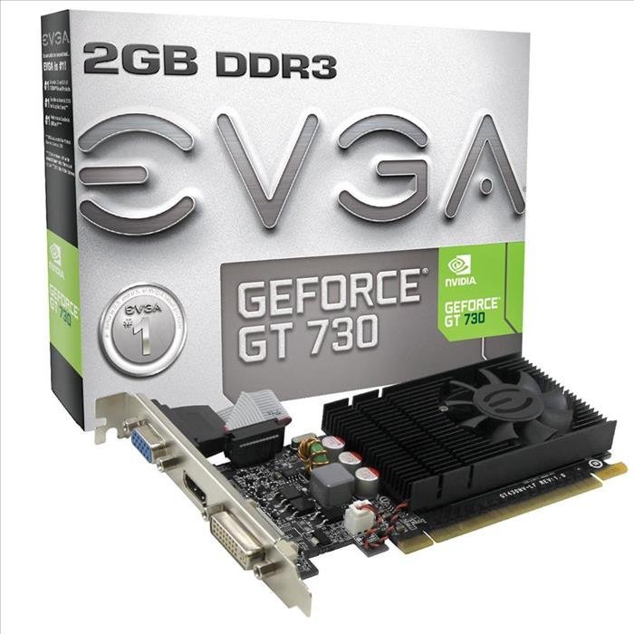 Tarjeta de video EVGA GT730 LP 2Gb DDR3 GeForce