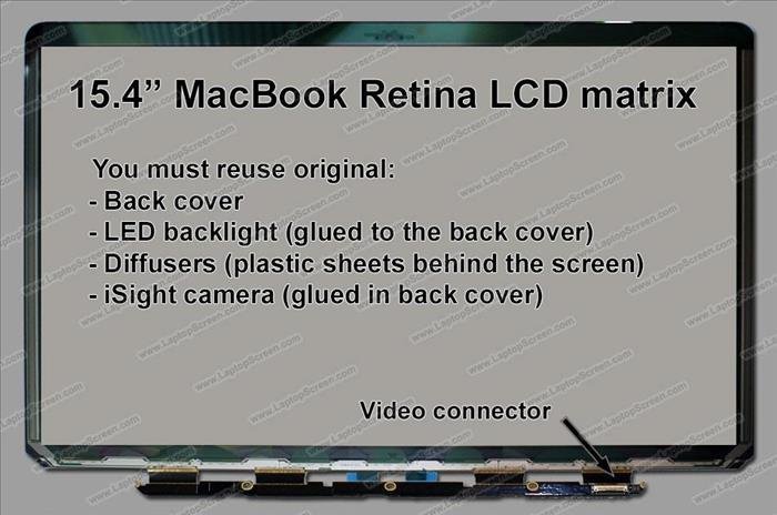 Pantalla 15.4 LED Macbook Pro Retina