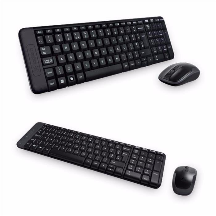 Teclado y Mouse Logitech MK220 Inalámbrico Negro