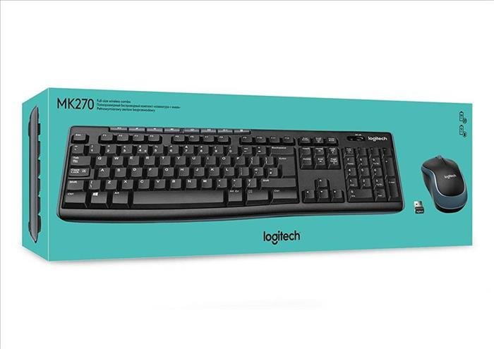 Teclado y Mouse Logitech MK270 Inalámbrico Negro