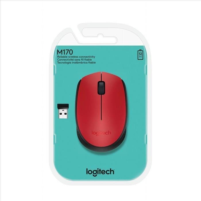 Mouse Logitech M170 Inalámbrico Rojo