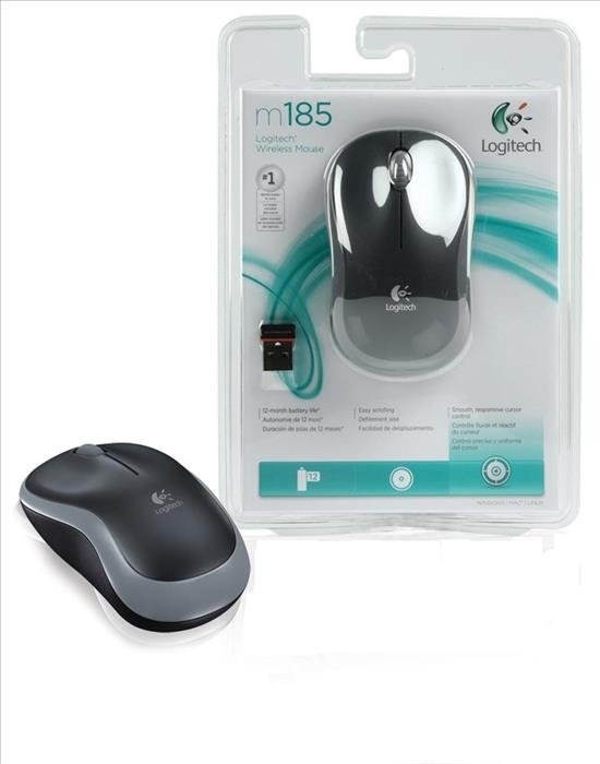 Mouse Logitech M185 Inalámbrico Negro