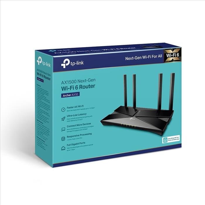 Router TP-LINK Wifi 6 Ax10 Cpu Triple Núcleo 1.5Gh