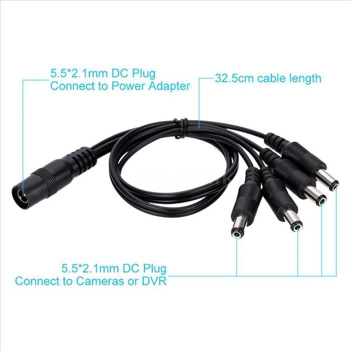 Cable 1 entrada a 4 salientes para fuente