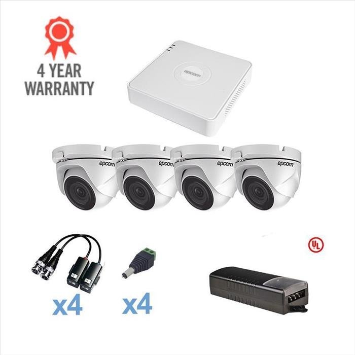 KIT DVR 4 canales + 4 camaras domo 1080p Full HD