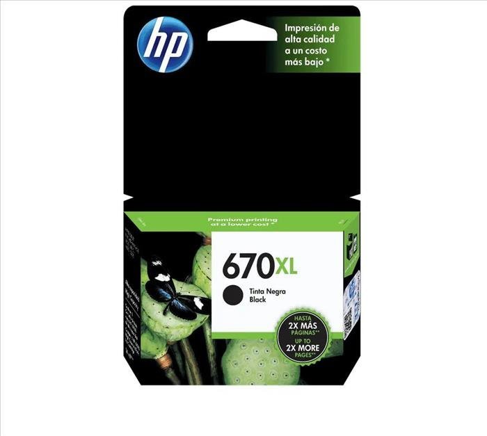 Cartucho original HP 670XL negro CZ117AL