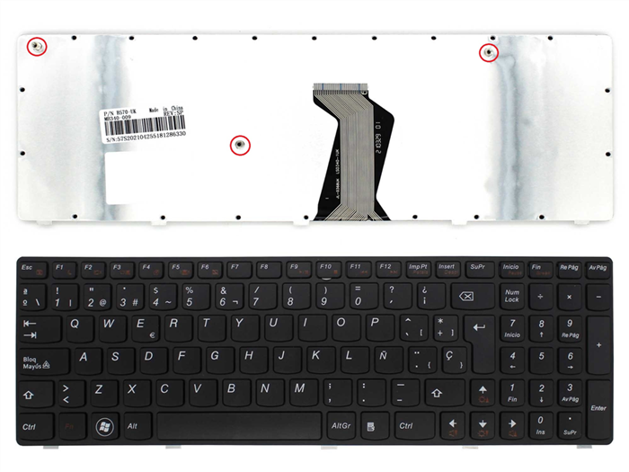 Teclado Lenovo B570 B575 B580 B590 V570 V575 Esp