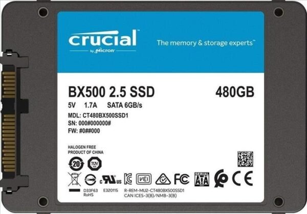 SSD 480 GB Crucial BX500 CT480BX500SSD1 - Imagen 3