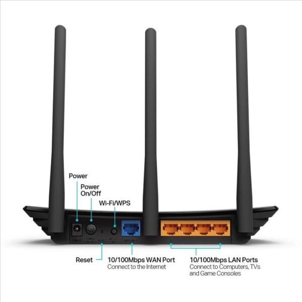 Router TP-LINK TL-WR940N 450Mbps 3 antenas 5dBi - Imagen 3