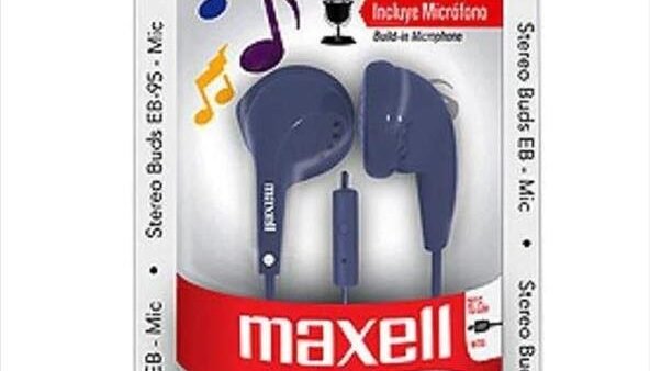 Auricular Maxell EB-MIC con microfono azul