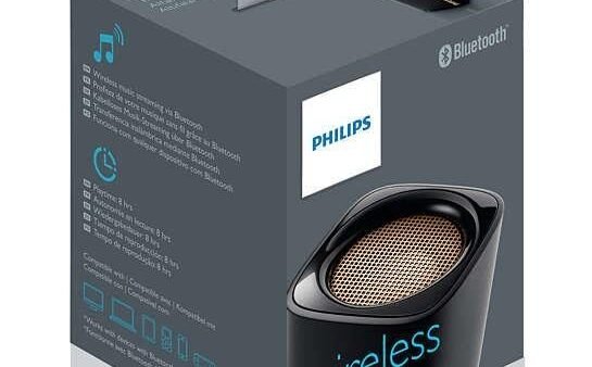 Parlante Philips BT100B Bluetooth c/mic negro
