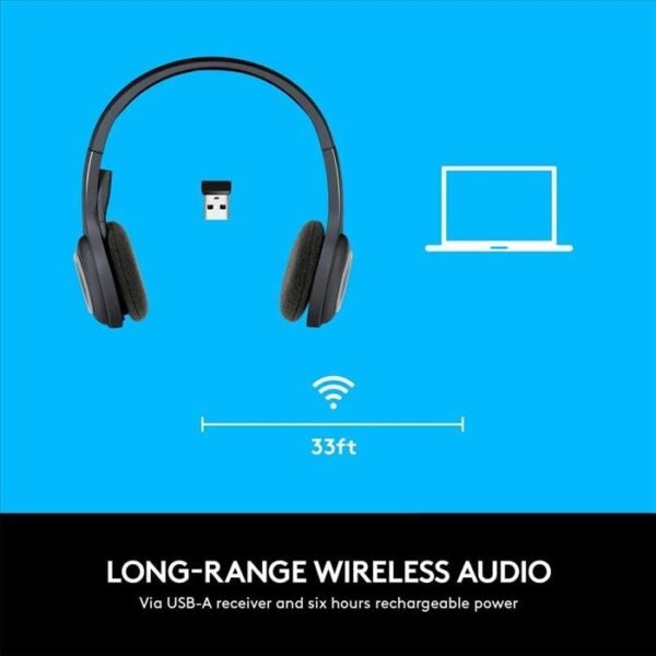 Vincha Logitech H600 Inalambrico c/ micrófono - Imagen 4