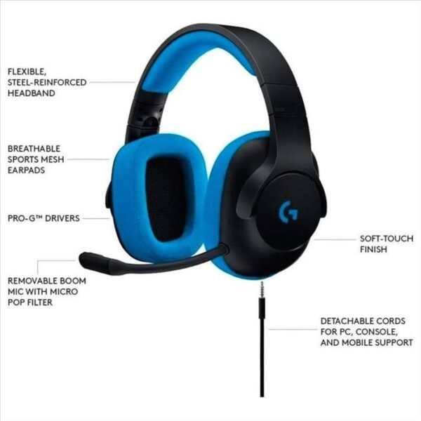 Auricular Vincha Logitech G233 Gaming Prodigy - Imagen 6