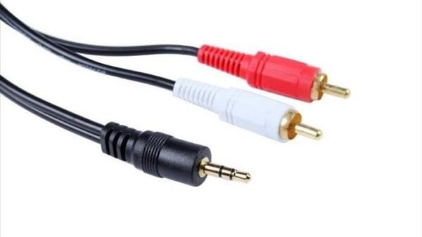 Cable audio 1 plug M a 2 RCA M 1.8m OEM