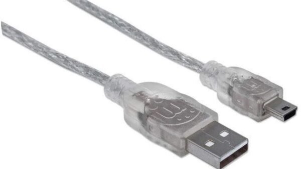 Cable USB 2.0 a mini USB 5 Pin M/M 1.8 mt