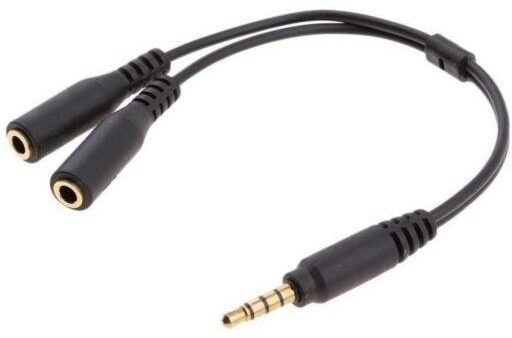 Adaptador Plug Spica Jack 3.5mm 1 Macho 2 Hembra