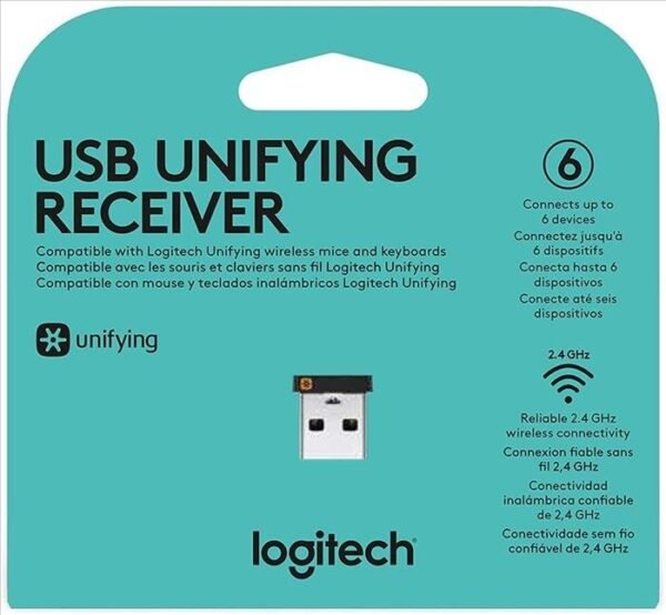 Adaptador receptor 2.4Ghz USB Logitech Unifying - Imagen 3