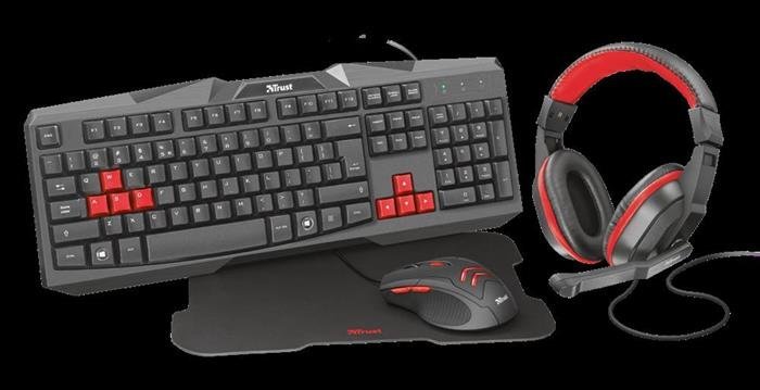 Kit Gaming Trust Ziva 22312 4 en 1 USB Iluminado
