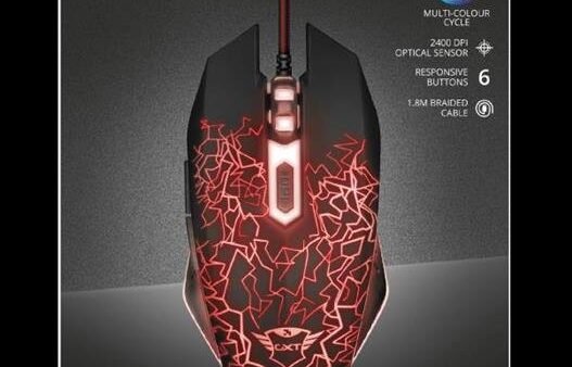 Mouse Trust GXT105 Gaming Izza 21683 USB Iluminado