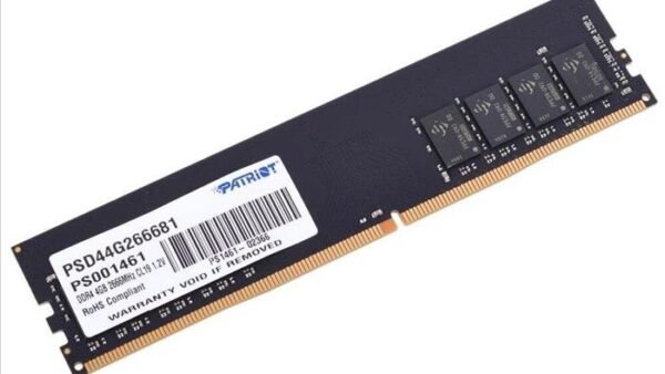 Memoria DDR4  4GB 2666Mhz Patriot CL19 1.2V Negra