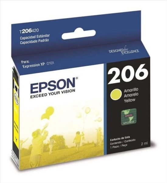 Cartucho Original EPSON 206 T206420 Amarillo