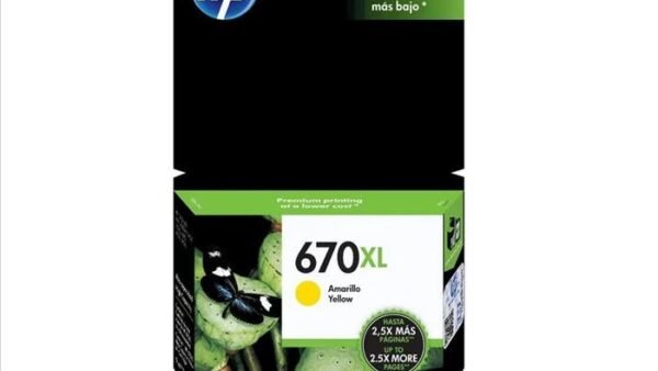 Cartucho original HP 670XL amarillo CZ120AL 9ml