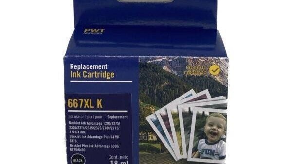 Cartucho alternativo HP 667XL Negro
