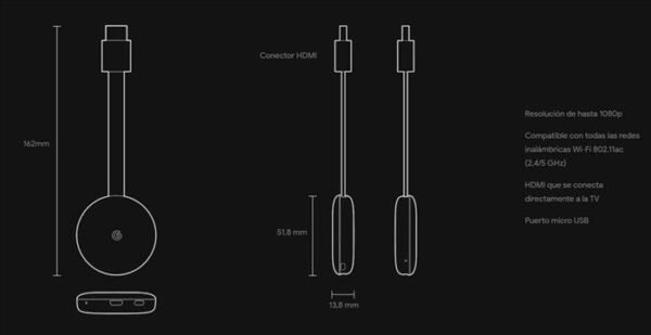 Google Chromecast 3 HDMI streaming media player - Imagen 4
