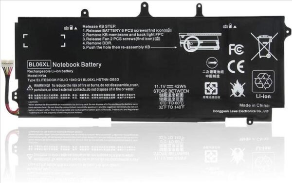 Bateria HP Folio 1040 BL06XL