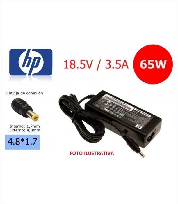 Cargador p/ HP 65W 18.5V 3.5A 4.8*1.7 pin amari