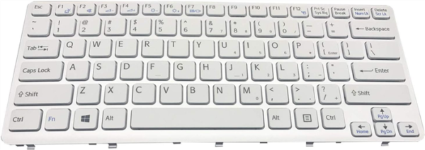 Teclado Sony SVE14 SVE141 SVE1411 Ing US blanco - Imagen 2