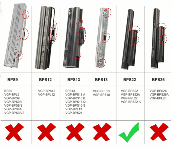Bateria p/ Sony BPS22 VGP-BPS22A VGP-BPS22/B - Imagen 6
