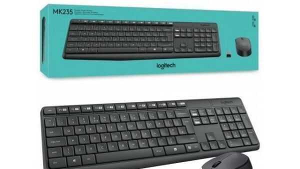 Teclado y Mouse Logitech MK235 Inalámbrico Negro