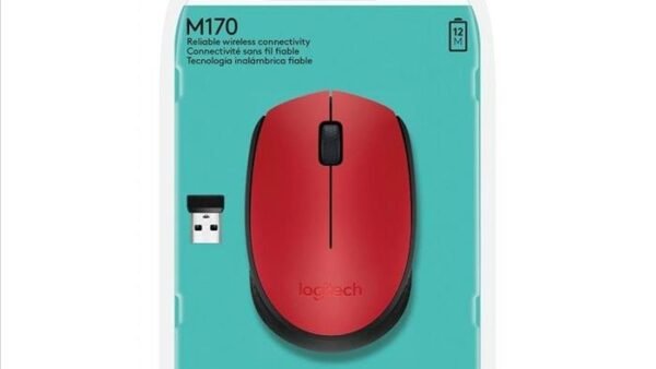 Mouse Logitech M170 Inalámbrico Rojo