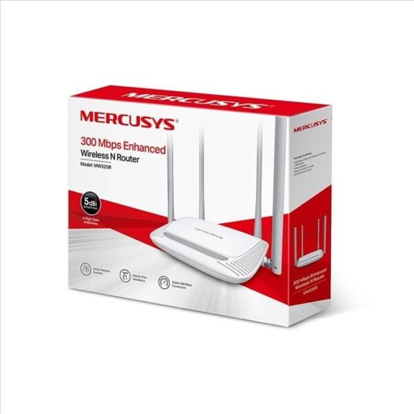 Router Mercusys MW325R 300Mbps 4 antenas 5dBi