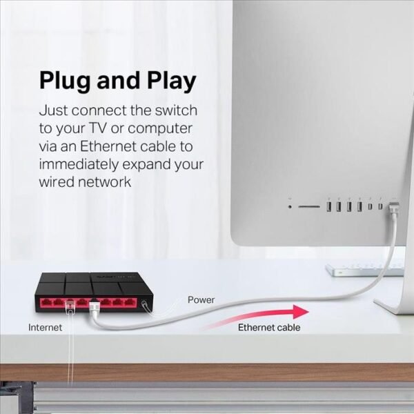 Switch Mercusys MS108G 8 bocas Gigabit Escritorio - Imagen 5
