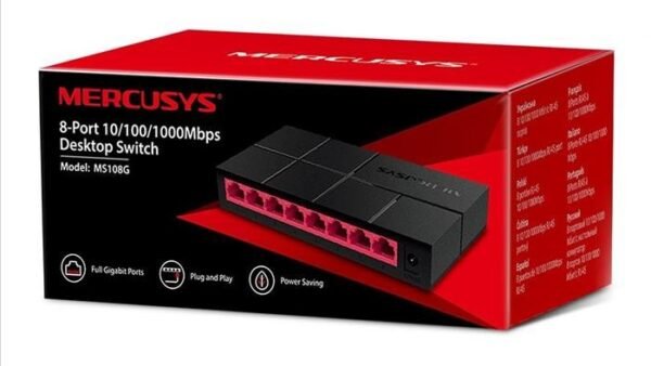 Switch Mercusys MS108G 8 bocas Gigabit Escritorio
